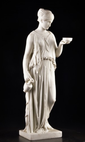 Sculpture  - Hebe In Carrara Marble, After Bertel Thorvaldsen 
