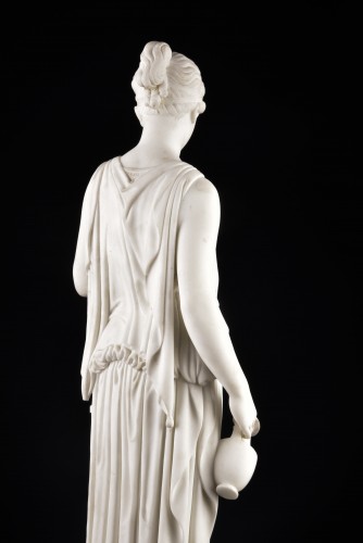 Hebe In Carrara Marble, After Bertel Thorvaldsen  - 