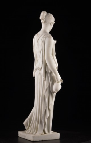 Hebe In Carrara Marble, After Bertel Thorvaldsen  - Empire