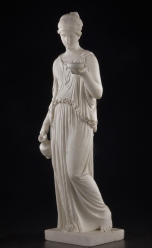 Antiquités - Hebe In Carrara Marble, After Bertel Thorvaldsen 