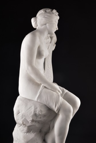 Meditazione by Italian sculptor Attilio Fagioli (1877–1966) - Sculpture Style Art nouveau