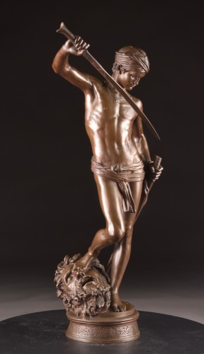 Antonin Mercié (1845–1916), – David Vainqueu - Sculpture Style Art nouveau