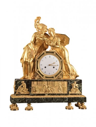 Pendule Empire "Hector", attribuée à Claude Galle, mouvement signé Rocquet à Paris