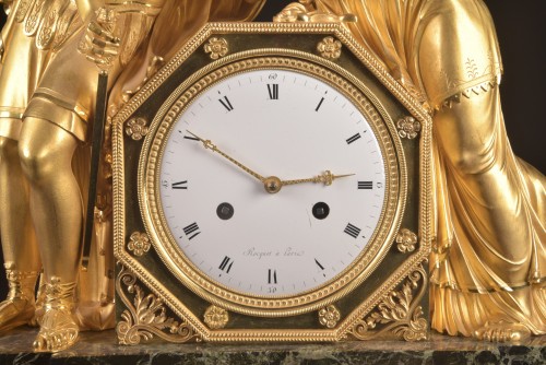 Horlogerie Pendule - Pendule Empire "Hector", attribuée à Claude Galle, mouvement signé Rocquet à Paris