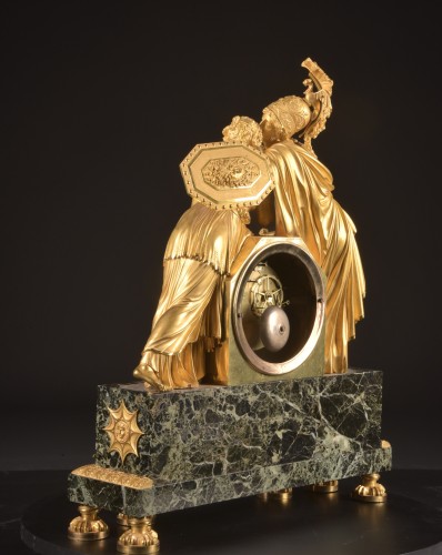 Pendule Empire "Hector", attribuée à Claude Galle, mouvement signé Rocquet à Paris - Empire