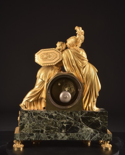 Antiquités - Pendule Empire "Hector", attribuée à Claude Galle, mouvement signé Rocquet à Paris