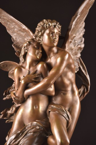The Abduction of Psyche - Henri Godet (1863–1937) , The Abduction of Psyche, after Bouguereau  - Sculpture Style Art nouveau