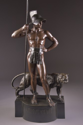 Jean Lavergne (1863-1928). - &quot;Animus et VIs&quot;  A Monumental Bronze Figure  - 