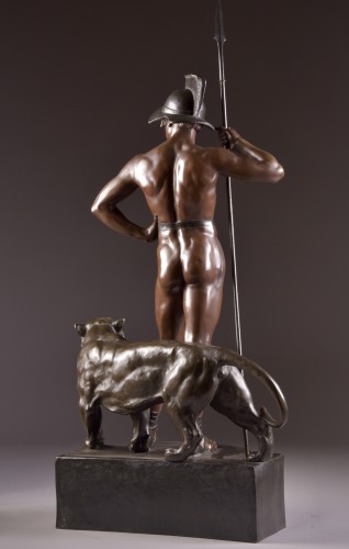 Antiquités - Jean Lavergne (1863-1928). - &quot;Animus et VIs&quot;  A Monumental Bronze Figure 