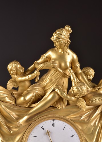 XIXe siècle - Pendule Empire en bronze att. à Claude Galle