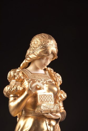 Marguerite - Dominique ALONZO ( act. 1910-1930) - Sculpture Style Art nouveau