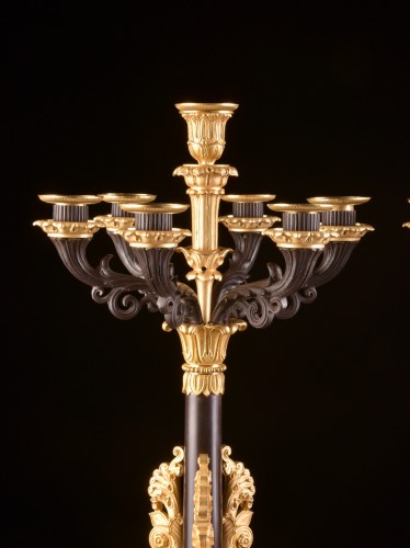 A pair of large late Empire candelabra - Empire