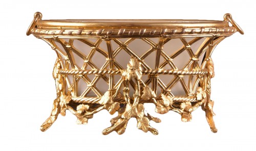 A large gilt-bronze Jardinière by Maison Alphonse Giroux a Paris, ca. 1860