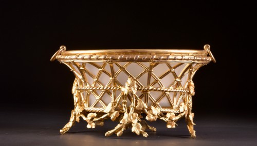 Ggrande jardinière en bronze doré de la Maison Alphonse Giroux à Paris, vers 1860 - Objet de décoration Style Napoléon III