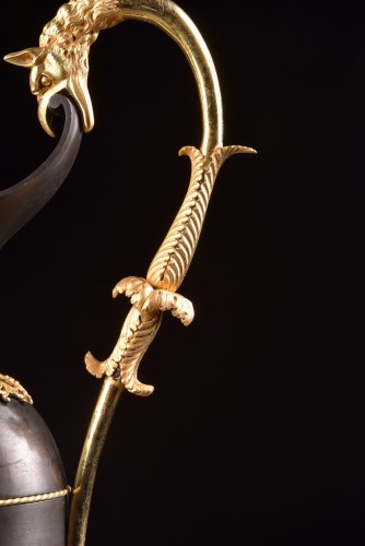 Antiquités - Grande Aiguière Empire en Bronze Doré