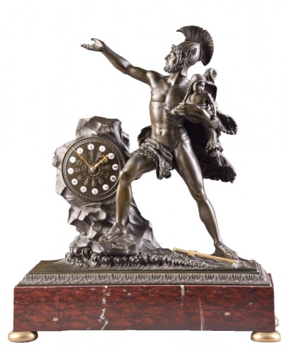 Spectacular clock "Protecting the child" - Claude Hémon (1770 - 1820)