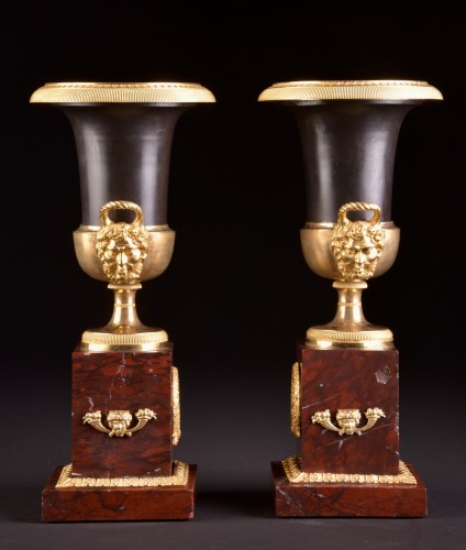 XIXe siècle - Paire de vases Médicis Empire