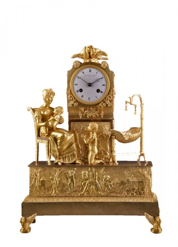 French  Empire clock signed Jean Simon Deverberie á Paris