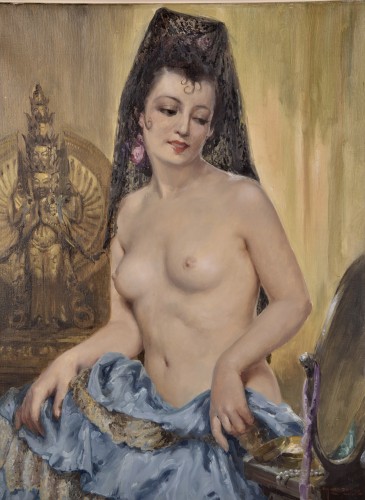 Charles Van Roose (1883-1960), Spanish beauty - Paintings & Drawings Style Art nouveau