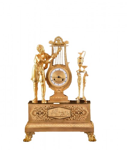 A France Empire pendule, "Apollo play Lier"