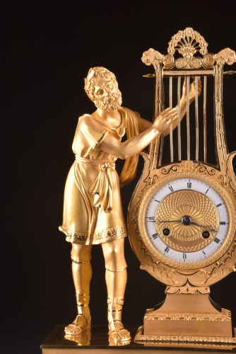 A France Empire pendule, &quot;Apollo play Lier&quot; - Empire