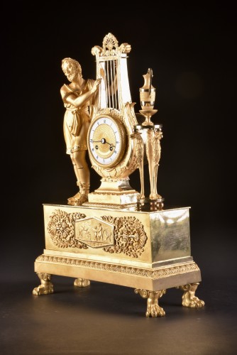 Empire - A France Empire pendule, &quot;Apollo play Lier&quot;