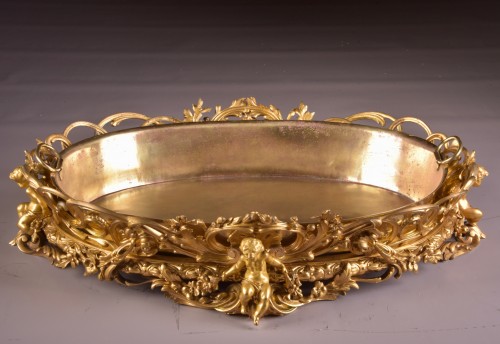 Decorative Objects  - Large gilt bronze Jardinière - Henri Picard (1840-1890)