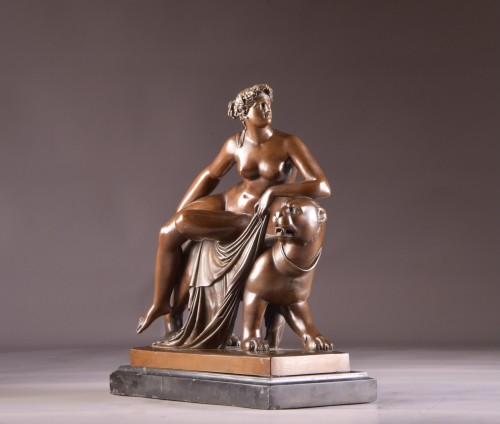 Sculpture Sculpture en Bronze - Ariane sur la panthère - Hermann Gladenbeck (1827-1918)