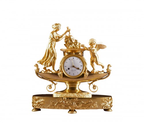 French Empire Clock, &quot;boat Of Venus And cupid&quot;, circa 1810