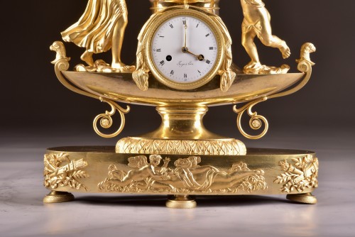French Empire Clock, &quot;boat Of Venus And cupid&quot;, circa 1810 - 