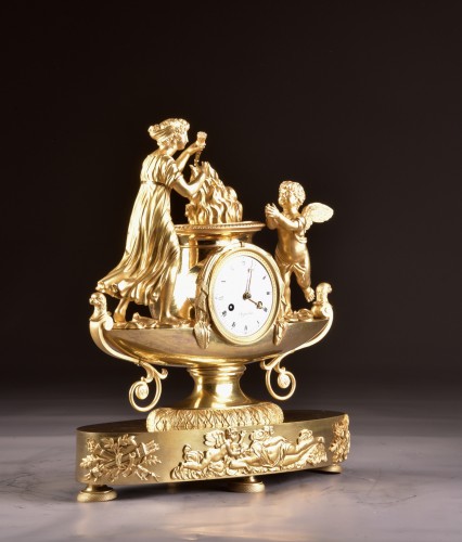 XIXe siècle - Bateau de Vénus et Cupidon - Pendule Empire vers 1810