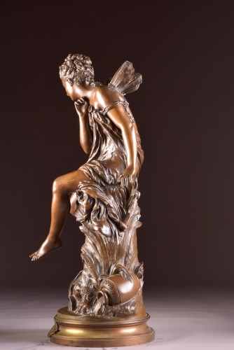 La Libellule - Mathurin Moreau (1822-1912) - Sculpture Style Art nouveau