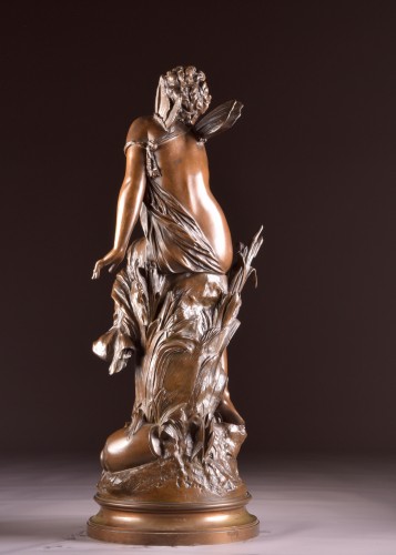 Sculpture Sculpture en Bronze - La Libellule - Mathurin Moreau (1822-1912)