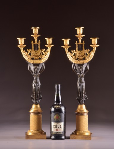 Pair of Empire Candelabra circa 1810 - Lighting Style Empire