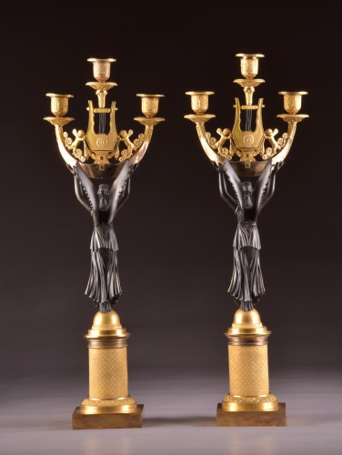 Antiquités - Pair of Empire Candelabra circa 1810