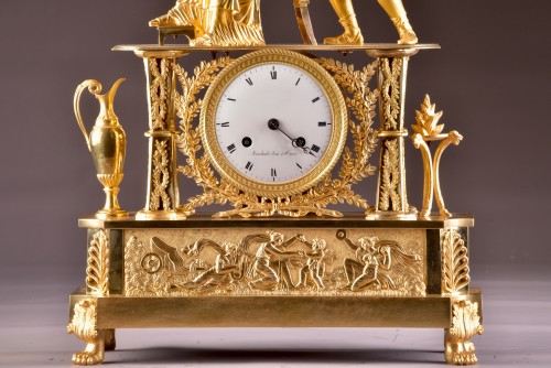 Horlogerie Pendule -  L'Inspiration - Pendule Empire en bronze doré
