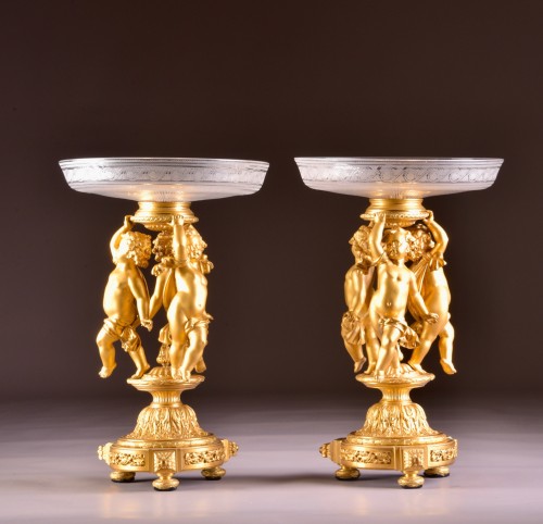 Exceptional Pair of 19th Century Candelabra/centerpiece - Lighting Style Napoléon III