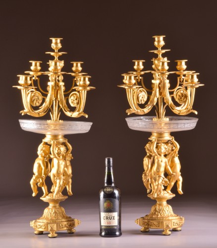 Exceptional Pair of 19th Century Candelabra/centerpiece - 