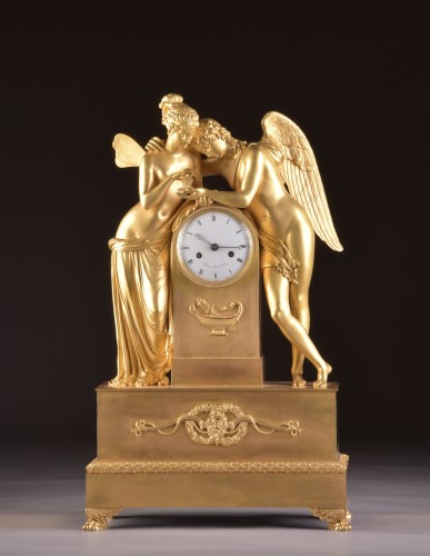 Psyche and Amor - A large French Empire clock - Horology Style Empire