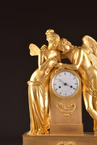 Psyche and Amor - A large French Empire clock - Empire