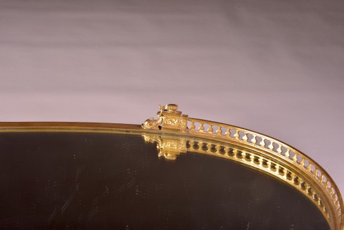 Napoléon III - A large centerpiece in gilded bronze &amp; Mirror by Christofle.  Ca. 1830-1890