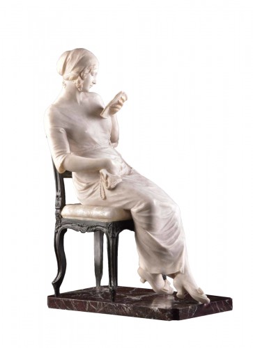 Large female sculpture, Giuseppe Gambogi (Italy, 1862-1938)