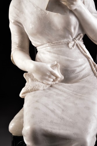 Grande sculpture féminine, Giuseppe Gambogi (Italie, 1862-1938) - Art nouveau