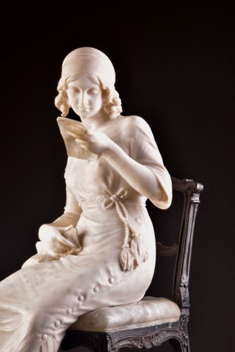 Antiquités - Large female sculpture, Giuseppe Gambogi (Italy, 1862-1938)