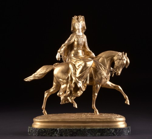 Dame à cheval - Joseph Victor CHEMIN (1825-1901) - Sculpture Style Napoléon III