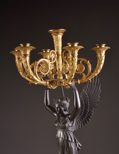 Large pair of Empire candelabra - attributed to Pierre-Philippe Thomire ( (1751-1843)  - 