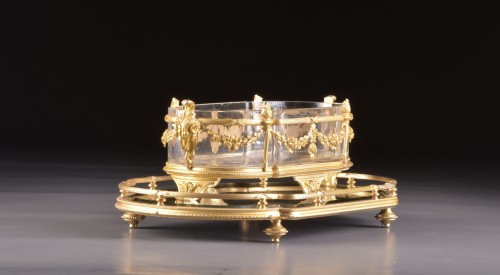 Crystal and Gilt Bronze Jardinière, France, 19th Century - 