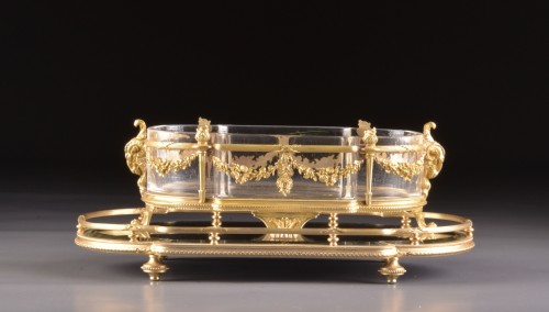 19th century - Crystal and Gilt Bronze Jardinière, France, 19th Century