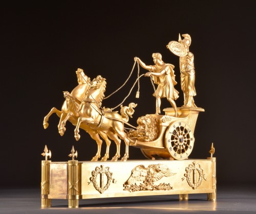 Empire - A large famous Empire chariot clock, Paris ca. 1805-1810