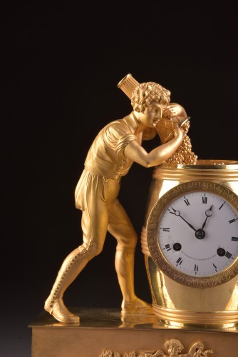 Horology  - French Empire mantel clock, &quot;The Grape Harvest&quot;, 1810